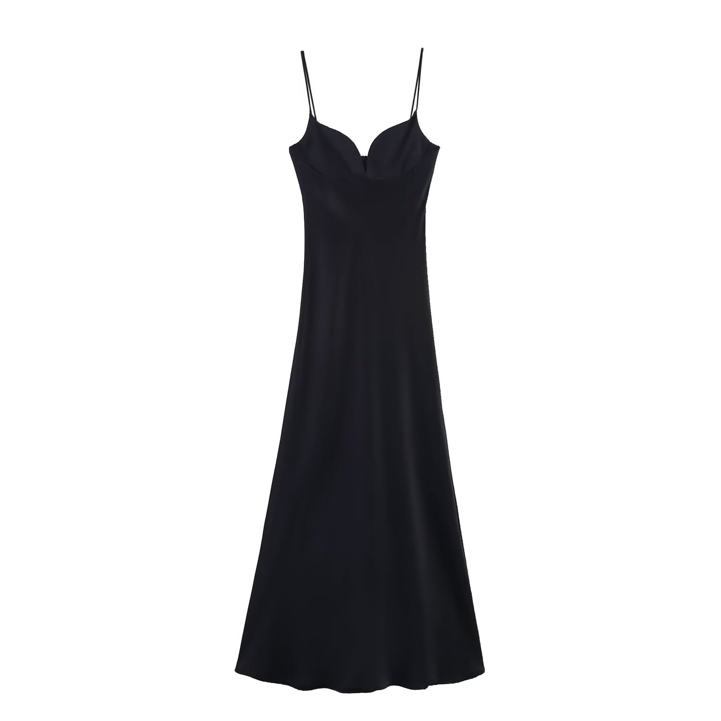 Women Clothing Silk Satin Texture Dress
