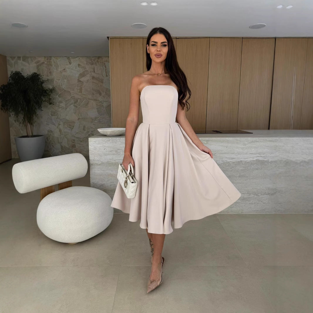 Strapless Midi Dress